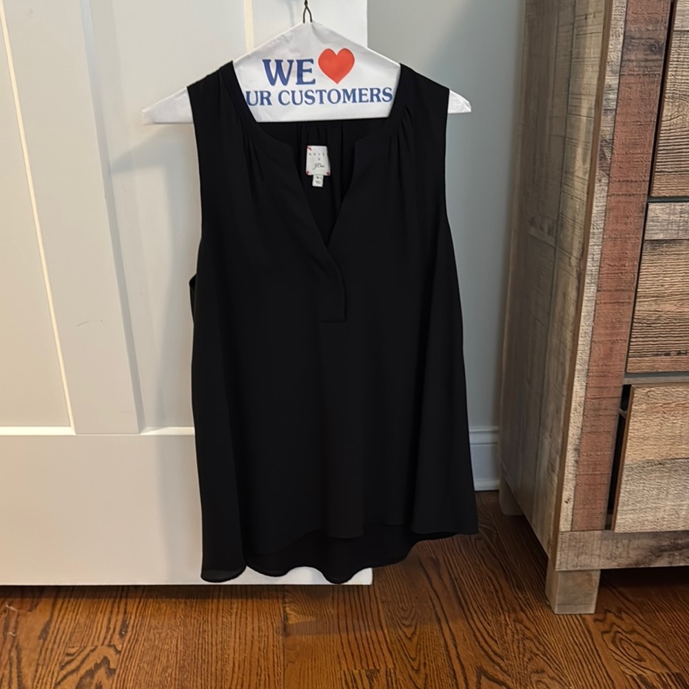 Hatch Black Tank Top with Smooth Knit Texture